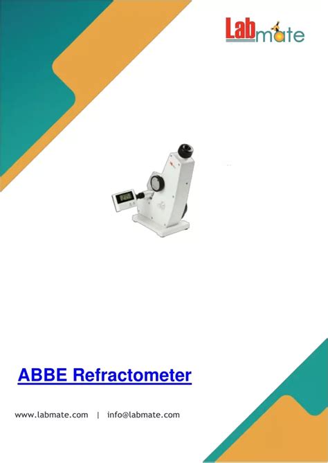 refractometer ppt|abbe refractometer parts and functions.